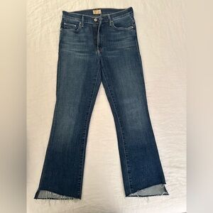 MOTHER The Insider Crop Step Fray jeans, size 28.
